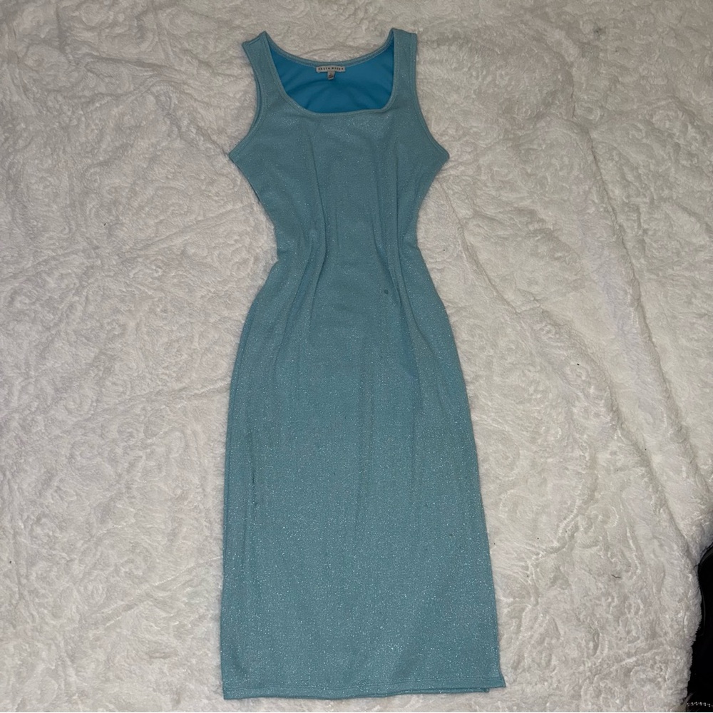 Elegant Blue Sleeveless Dress